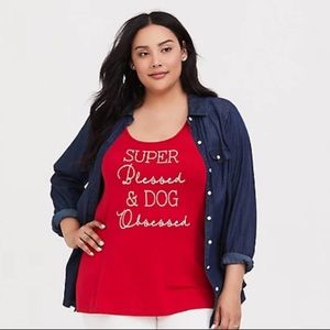 Torrid 3 Red Dog Obsessed Tank Top